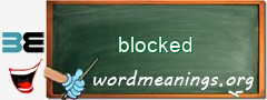 WordMeaning blackboard for blocked